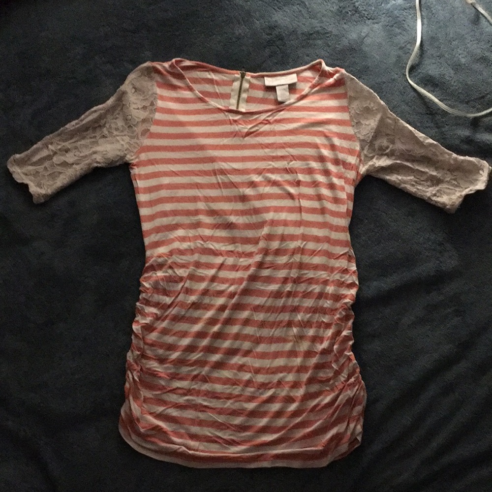 M/M/M Pink and White mid-sleeve Jessica Simpson